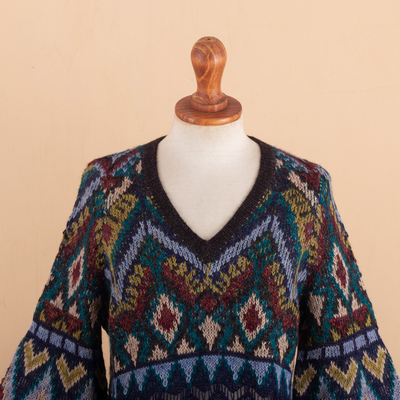 Baby alpaca blend tunic sweater, 'Enchanting Style' - Baby Alpaca Blend Pullover Sweater