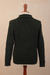 Men's 100% alpaca pullover sweater, 'Woodland Walk in Moss' - Men's Zip-Neck Alpaca Sweater (image 2e) thumbail