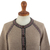 100% alpaca cardigan sweater, 'Tribal Taupe' - 100% Alpaca Cardigan Sweater with Geometric Patterns (image 2g) thumbail