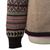 100% alpaca cardigan sweater, 'Tribal Taupe' - 100% Alpaca Cardigan Sweater with Geometric Patterns (image 2i) thumbail