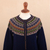strickjacke aus 100 % Alpaka - dunkelblauer Button-Down-Pullover im Tunika-Stil aus 100 % Alpaka