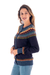 Alpaca cardigan sweater, 'Andean Alpine' - 100% Alpaca Yoke Cardigan Sweater with Buttons From Peru (image 2b) thumbail