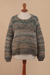 Alpaca blend pullover, 'Heathered Earth' - Alpaca and Cotton Blend Pullover Sweater (image 2d) thumbail
