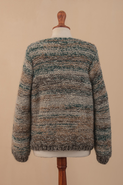Jersey en mezcla de alpaca - Suéter estilo jersey de mezcla de alpaca y algodón