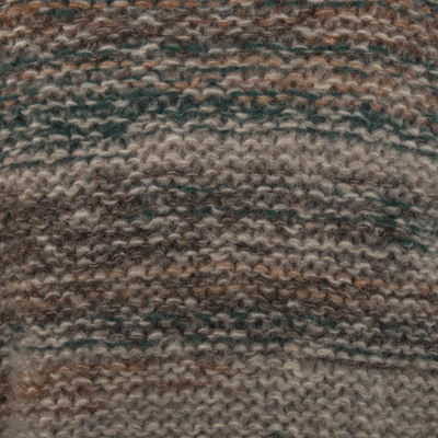 Alpaca blend pullover, 'Heathered Earth' - Alpaca and Cotton Blend Pullover Sweater