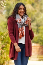 Alpaca blend cardigan sweater, 'Red Wrap' - Alpaca Blend Red Open Cardigan Sweater From Peru