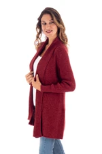 Alpaca blend cardigan sweater, 'Red Wrap' - Alpaca Blend Red Open Cardigan Sweater From Peru