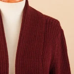 Alpaca blend cardigan sweater, 'Red Wrap' - Alpaca Blend Red Open Cardigan Sweater From Peru