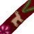 Embroidered wool belt, 'Llamas on Claret' - Wool Belt with Llama Embroidery (image 2b) thumbail
