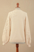 100% baby alpaca sweater, 'Elegant Blossoms' - Hand Embroidered Ivory Baby Alpaca Pullover Sweater (image 2g) thumbail