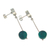 Chrysocolla dangle earrings, 'High Point in Green' - Modern Chrysocolla Earrings (image 2b) thumbail