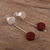 Jasper dangle earrings, 'High Point in Red' - Red Jasper Dangle Earrings thumbail