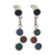 Multi-gemstone dangle earrings, 'Miraflores Cascade' - Hand Crafted Gemstone Dangle Earrings (image 2a) thumbail