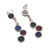 Multi-gemstone dangle earrings, 'Miraflores Cascade' - Hand Crafted Gemstone Dangle Earrings (image 2c) thumbail
