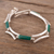 Chrysocolla link bracelet, 'Andean Arcs' - Link Bracelet with Chrysocolla (image 2) thumbail