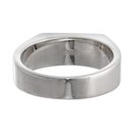 Men's obsidian signet ring, 'Black Box' - Modern Men's Obsidian Ring