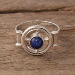 Sodalite cocktail ring, 'On Course' - Unique Sodalite Ring