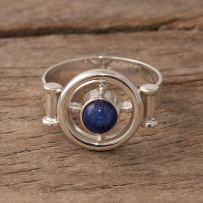 Sodalite cocktail ring, 'On Course' - Unique Sodalite Ring