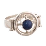 Sodalite cocktail ring, 'On Course' - Unique Sodalite Ring