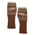100% baby alpaca fingerless mitts, 'Chancay Icons in Burnt Sienna' - Chancay Motif Fingerless Gloves (image 2a) thumbail