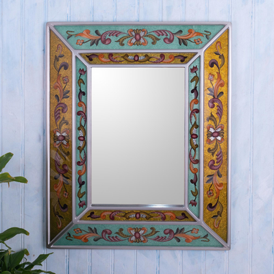 Mint And Antique Gold Wall Mirror In, Antique Gold Mirror Canada