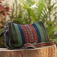 100% alpaca shoulder bag, 'Mists of Cusco' - Multicolored Alpaca Shoulder Bag