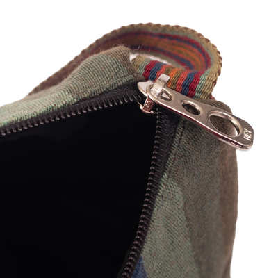 100% alpaca shoulder bag, 'Mists of Cusco' - Multicolored Alpaca Shoulder Bag