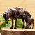 Cedar wood sculptures, 'Equine Family' (pair) - Hand Carved Horse Family Sculpture (Pair) from Peru (image 2b) thumbail