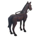 Cedar wood sculptures, 'Equine Family' (pair) - Hand Carved Horse Family Sculpture (Pair) from Peru