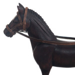 Cedar wood sculptures, 'Equine Family' (pair) - Hand Carved Horse Family Sculpture (Pair) from Peru