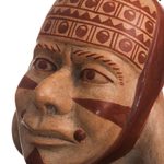 Ceramic vessel, 'Eternal Moche' - Peru Archaeology Ceramic Moche Portrait Replica Vessel