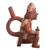 Ceramic vessel, 'Moche Soldier' - Peru Archaeology Terracotta Moche Warrior Replica Vessel (image 2d) thumbail