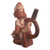 Ceramic vessel, 'Moche Soldier' - Peru Archaeology Terracotta Moche Warrior Replica Vessel (image 2e) thumbail