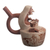 Ceramic vessel, 'Moche Medicine Man' - Peru Archaeology Moche Medicine Man Portrait Replica Vessel (image 2c) thumbail