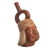 Ceramic vessel, 'Portrait of a Moche Man' - Peru Archaeology Signed Moche Portrait Clay Replica Vessel (image 2c) thumbail