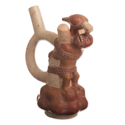 Keramikgefäß - Peruanische Archäologie Moche-Häftlingsreplik eines Tongefäßes