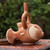 Vasija de cerámica - Réplica de pez moche de arqueología peruana vasija de arcilla decorativa