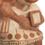 Ceramic vessel, 'Royal Moche Warrior' - Peruvian Archaeological Replica Moche Soldier Clay Vessel