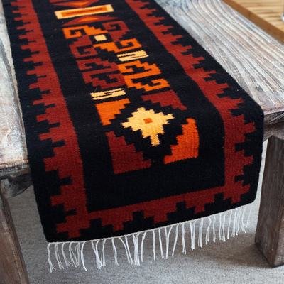 Wool-blend table runner, Inca Inspiration
