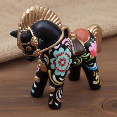 estatuilla de ceramica - Estatuilla de caballo de arte popular