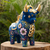 Ceramic sculpture, 'Big Pucará Bull in Blue' - Handmade Ceramic Bull Sculpture thumbail