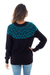 Alpaca crew-neck sweater, 'Modern Geometry' - Knit 100% Alpaca Sweater (image 2f) thumbail