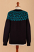 Alpaca crew-neck sweater, 'Modern Geometry' - Knit 100% Alpaca Sweater (image 2i) thumbail