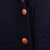 Strickjacke aus Alpaka-Mischung - Marineblauer Cardigan-Pullover aus Alpaka-Mischung mit Knöpfen
