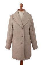 Baby alpaca blend car coat, 'Cusco Sophisticate' - Light Taupe Baby Alpaca Blend Coat