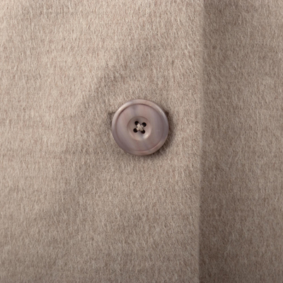 Automantel aus Baby-Alpaka-Mischung - Helltaupefarbener Mantel aus Baby-Alpaka-Mischgewebe