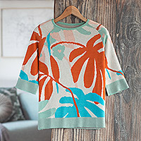 Featured review for Cotton blend pullover, Tropical Trend