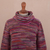 Alpaca blend turtleneck sweater, 'Berry Melange' - Colorful Alpaca Blend Turtleneck (image 2g) thumbail