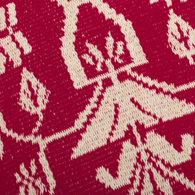 Reversible wool-blend cushion cover, 'Cajamarca Nature' (18 inch) - Handwoven Wool-Blend Cushion Cover (18 Inch)