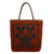 Woven handbag, 'Cajamarca Tradition' - Orange and Green Woven Handbag